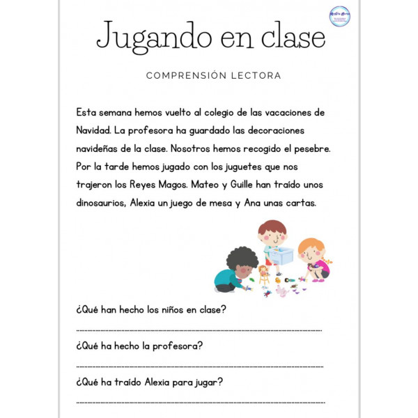Comprensión lectora JUGANDO EN CLASE