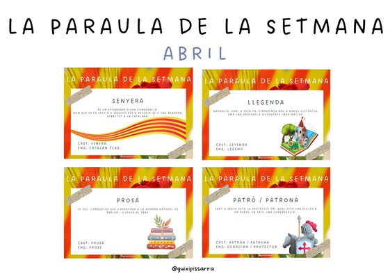 Paraula de la setmana - Abril II