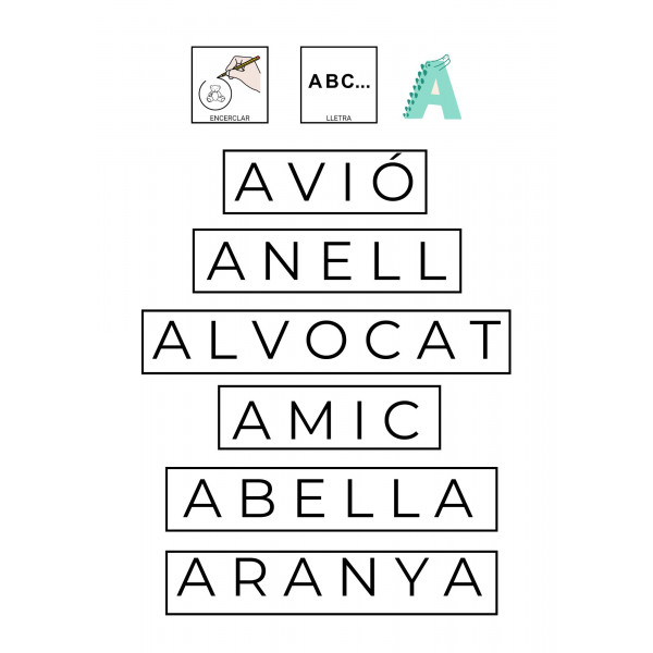 DOSSIER DE TRAÇ A PARTIR DE LES LLETRES I PICTOGRAMES