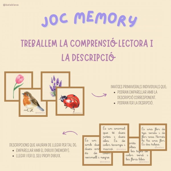 Comprensió lectora i descripcions (Joc memory)