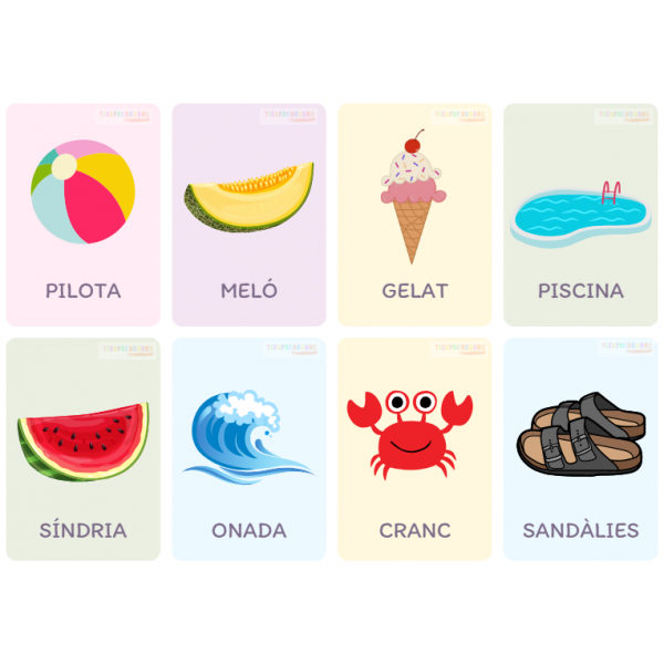 TARGETES VOCABULARI ESTIU