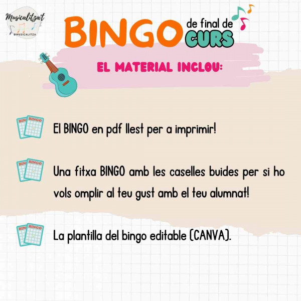 Bingo musical final de curs @musicalitza