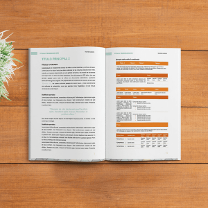 Plantilla Word para programación - Verde Pastel Teja