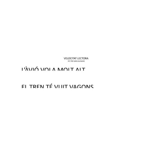Quadern seqüenciat per treballar la velocitat lectora