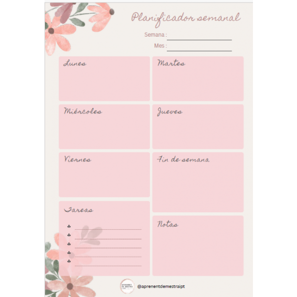 Planificadors setmanals (plantilles) CAT CAST