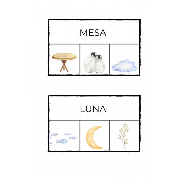 Lectura palabras cortas