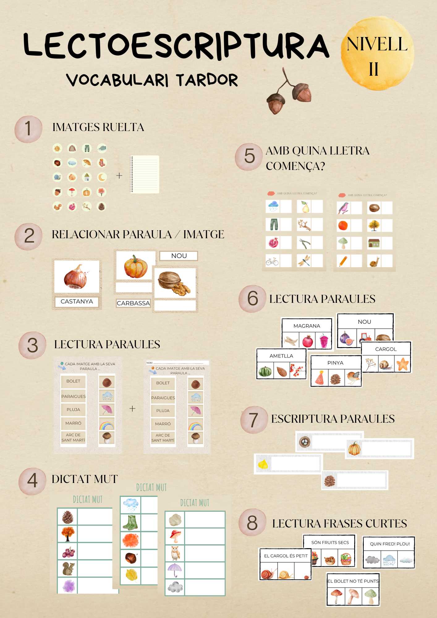 LECTOESCRITURA TARDOR. NIVELL II