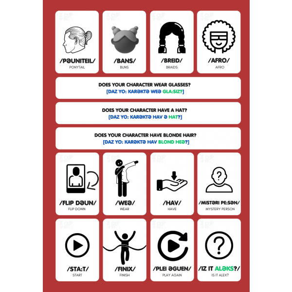 Guess Who? Guide With Phonetics