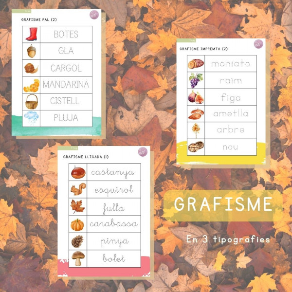 Ampliació passatemps de tardor lectoescriptura