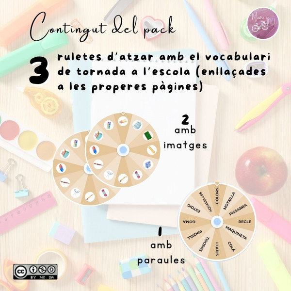 Bingo interactiu amb vocabulari de tornad a l'escola