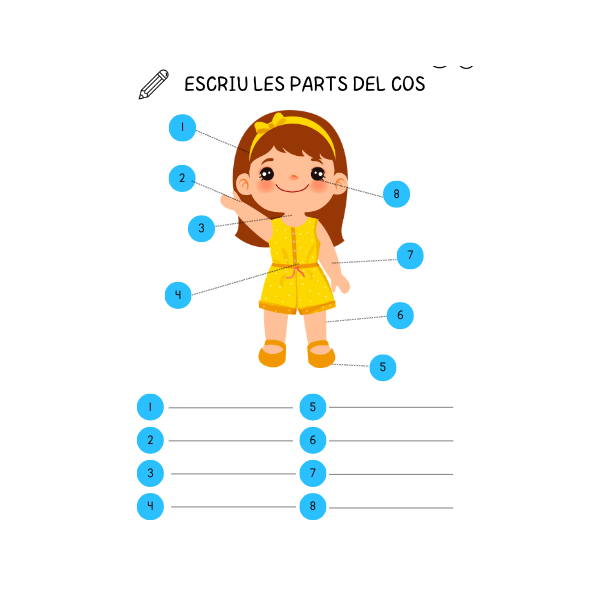 DOSSIER FITXES LECTURA I ESCRIPTURA. EL COS HUMÀ. LECTOESCRIPTURA. LLETRA MAJÚSCULA.