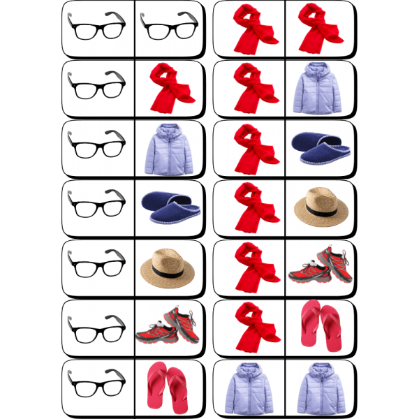 3 dòminos sobre roba