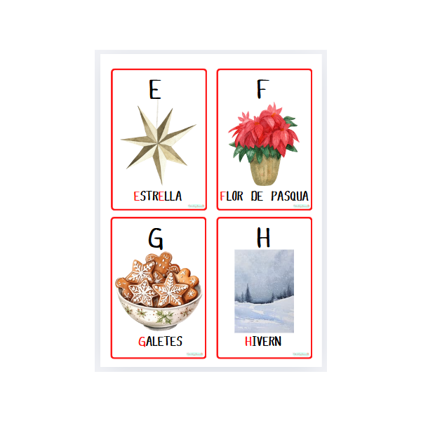 Abecedari de Nadal -aquarel·la-