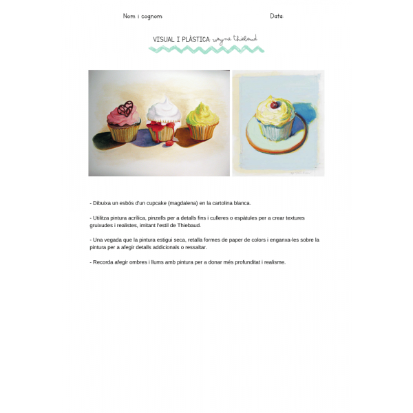 Tres propostes d'art (Wayne Thiebaud)