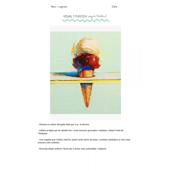 Tres propostes d'art (Wayne Thiebaud)