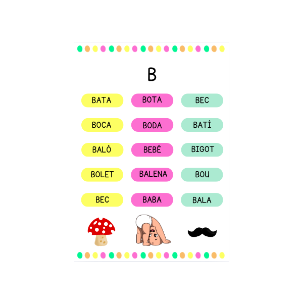 DOSSIER LECTURA DE PARAULES + 60 FITXES AMB EL VOCABULARI. (LECTURA I ESCRIPTURA DE PARAULES). VOCABULARI LLENGUA CATALANA. CATALÀ. LLETRA MAJÚSCULA.