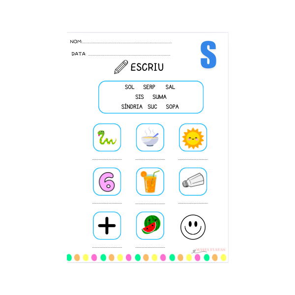 DOSSIER LECTURA DE PARAULES + 60 FITXES AMB EL VOCABULARI. (LECTURA I ESCRIPTURA DE PARAULES). VOCABULARI LLENGUA CATALANA. CATALÀ. LLETRA MAJÚSCULA.