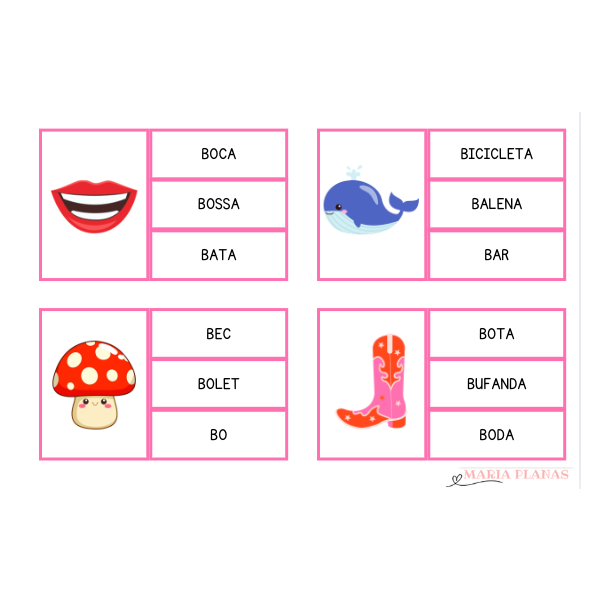 ACTIVITAT COMPRENSIÓ LECTORA. LECTURA DE PARAULES. TRIA LA PARAULA CORRECTA. LLETRA DE PAL. LLENGUA CATALANA. CATALA