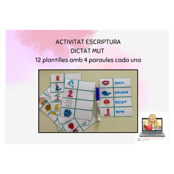 PACK 5 ACTIVITATS LECTOESCRIPTURA. LECTURA I ESCRIPTURA DE PARAULES. VOCABULARI VARIAT. 208 PLANTILLES.