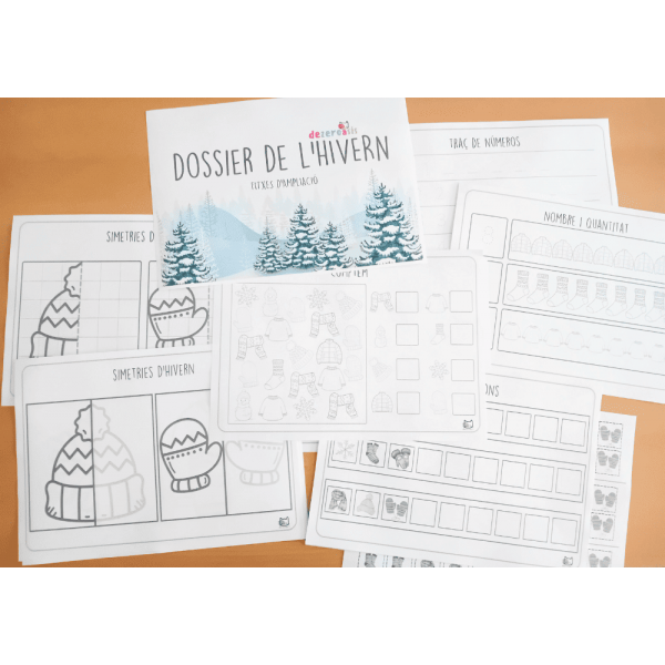 Dossier de l'hivern amb 36 pàgines per posar a l'àlbum.