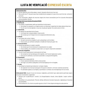 LLISTA DE VERIFICACIÓ EXPRESSIÓ ESCRITA
