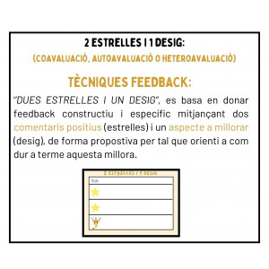 2 estrelles i 1 desig: (COAVALUACIÓ, Autoavaluació O heteroavaluació)