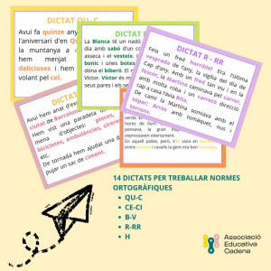 Dictats per treballar normes ortogràfiques: QU-C, CE-CI-B-V-R-RR