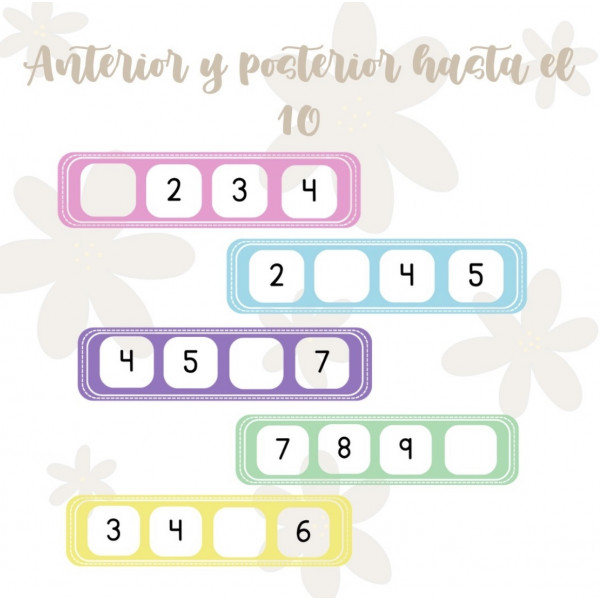 Anterior y posterior hasta el 10