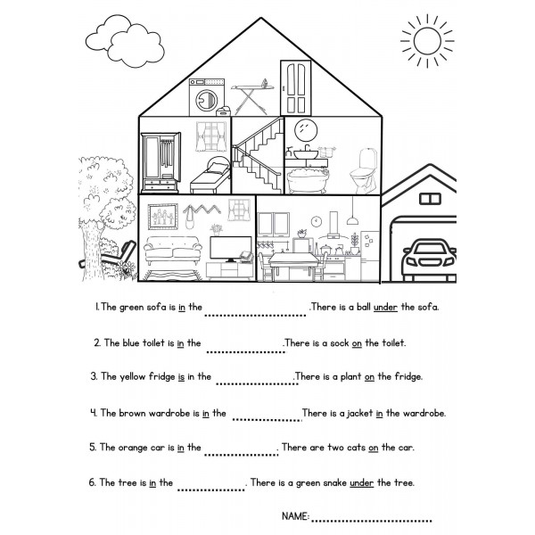The house. Worksheet