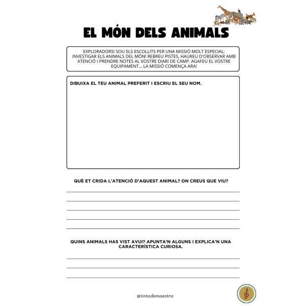 Projecte "Exploradors: els animals"