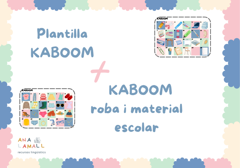 KABOOM  CAT/CAS/ENG plantilla + ropa + material escolar