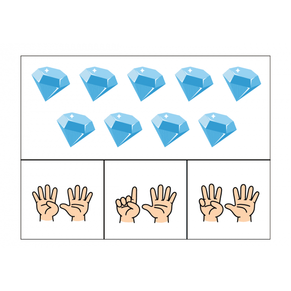 Targetes de comptatge amb dits