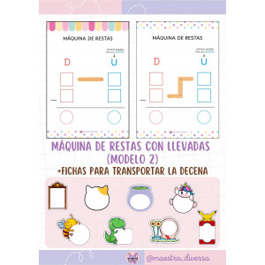 Máquina de restas con llevadas (modelo colorido)