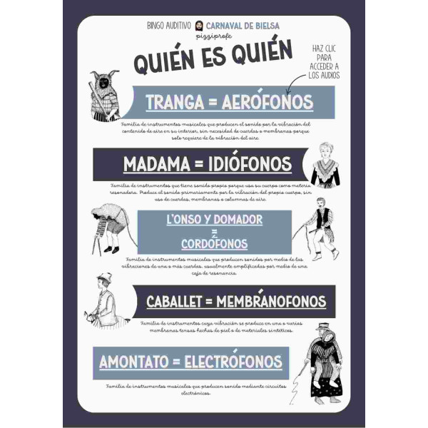 BINGO AUDITIVO · CARNAVAL DE BIELSA by @pizziprofe