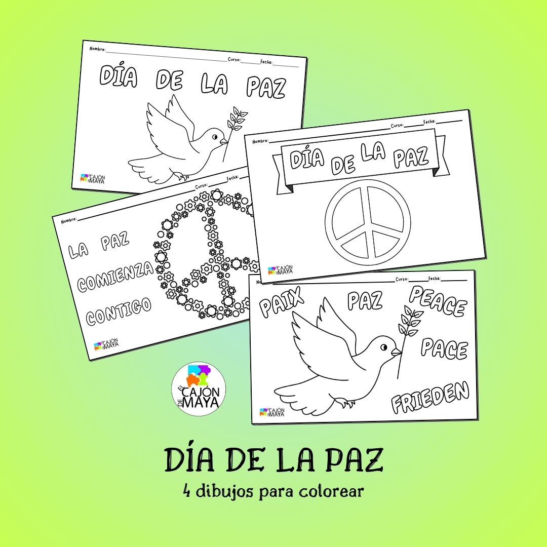 Fichas para colorear (Día de la Paz)