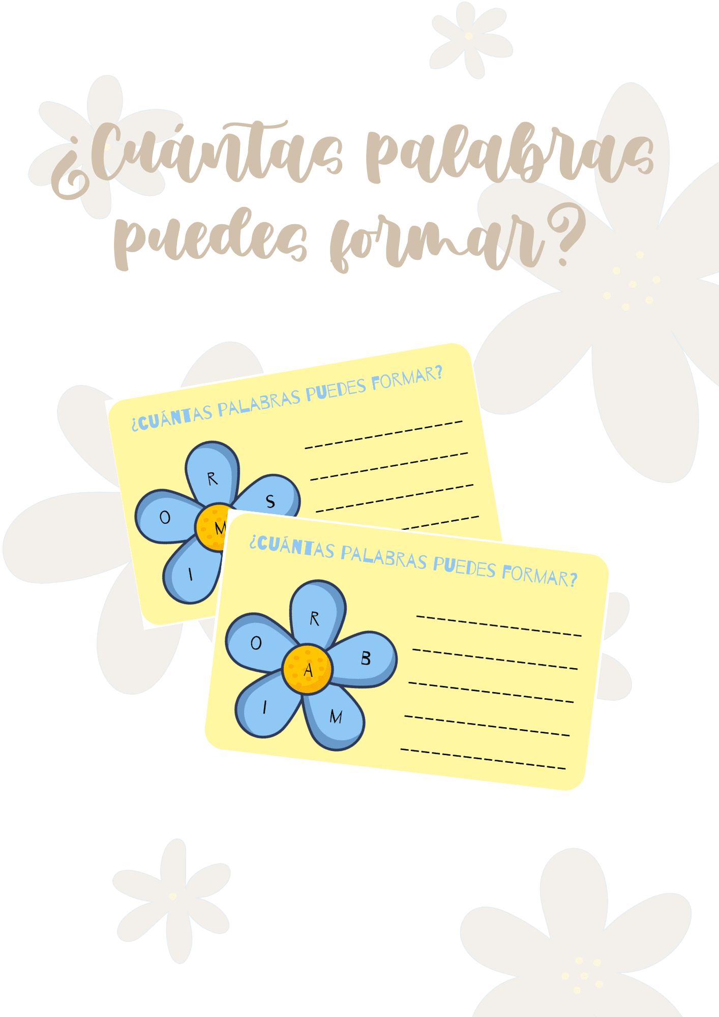 ¿Cuántas palabras puedes formar?