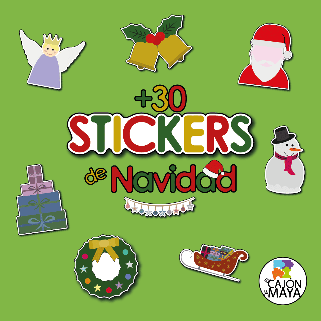 +30 stickers navideños