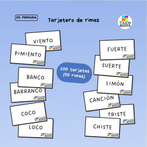 Tarjetero de rimas (100 tarjetas)
