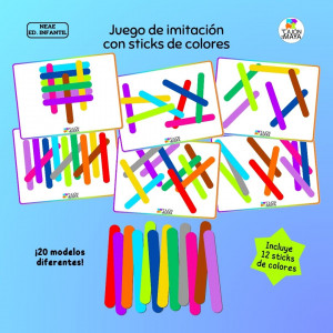 Juego de imitación con sticks de colores