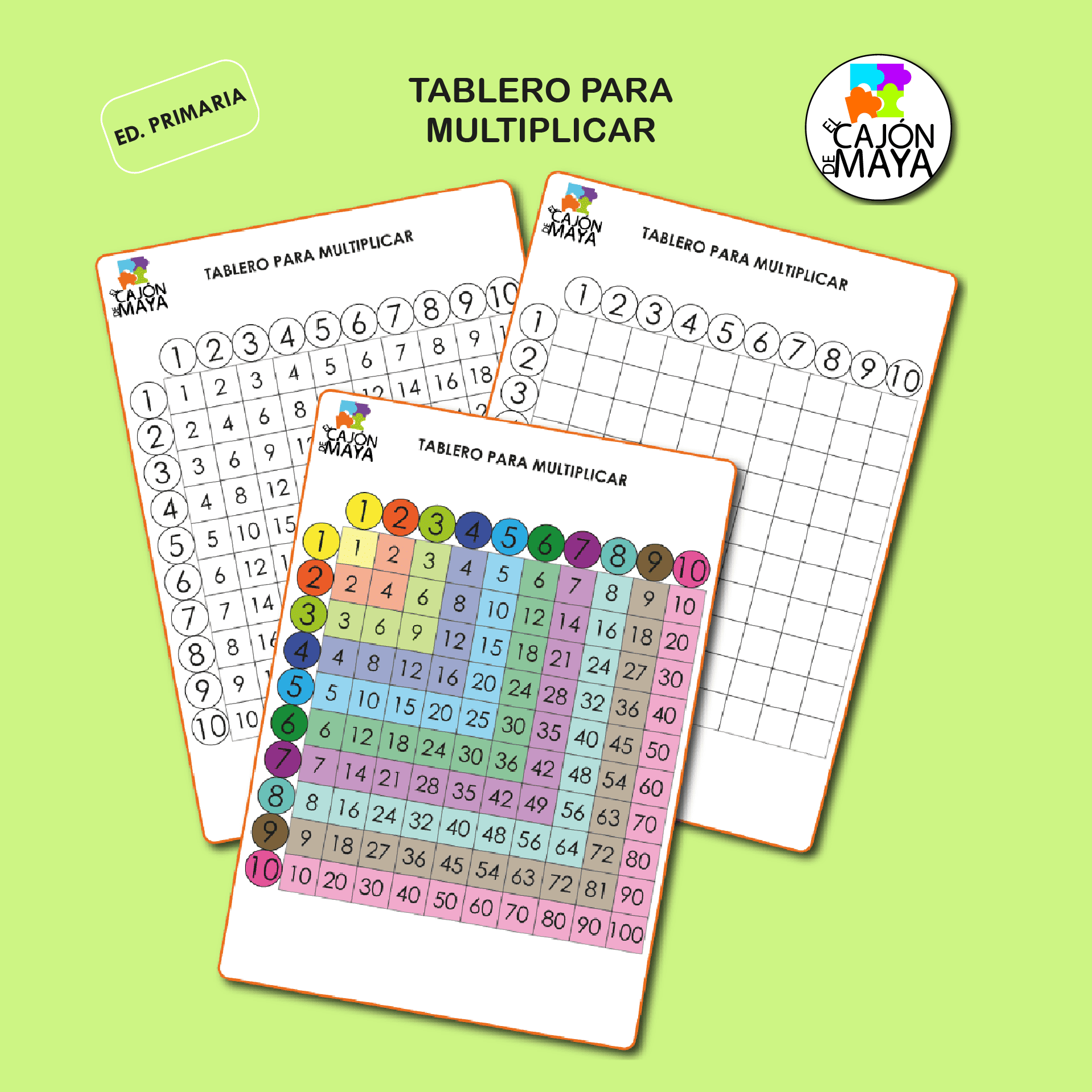 Tabla para multiplicar (tamaño DIN A4)