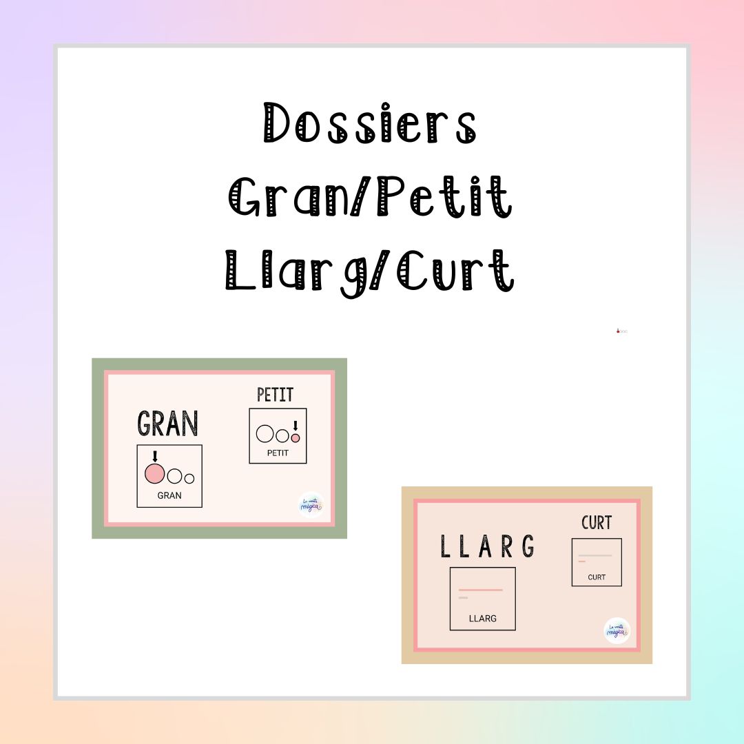 2 Dossiers: gran/petit i llarg/curt