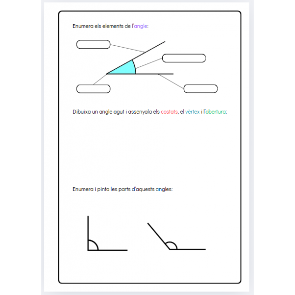 Angles (geometria): Activitats