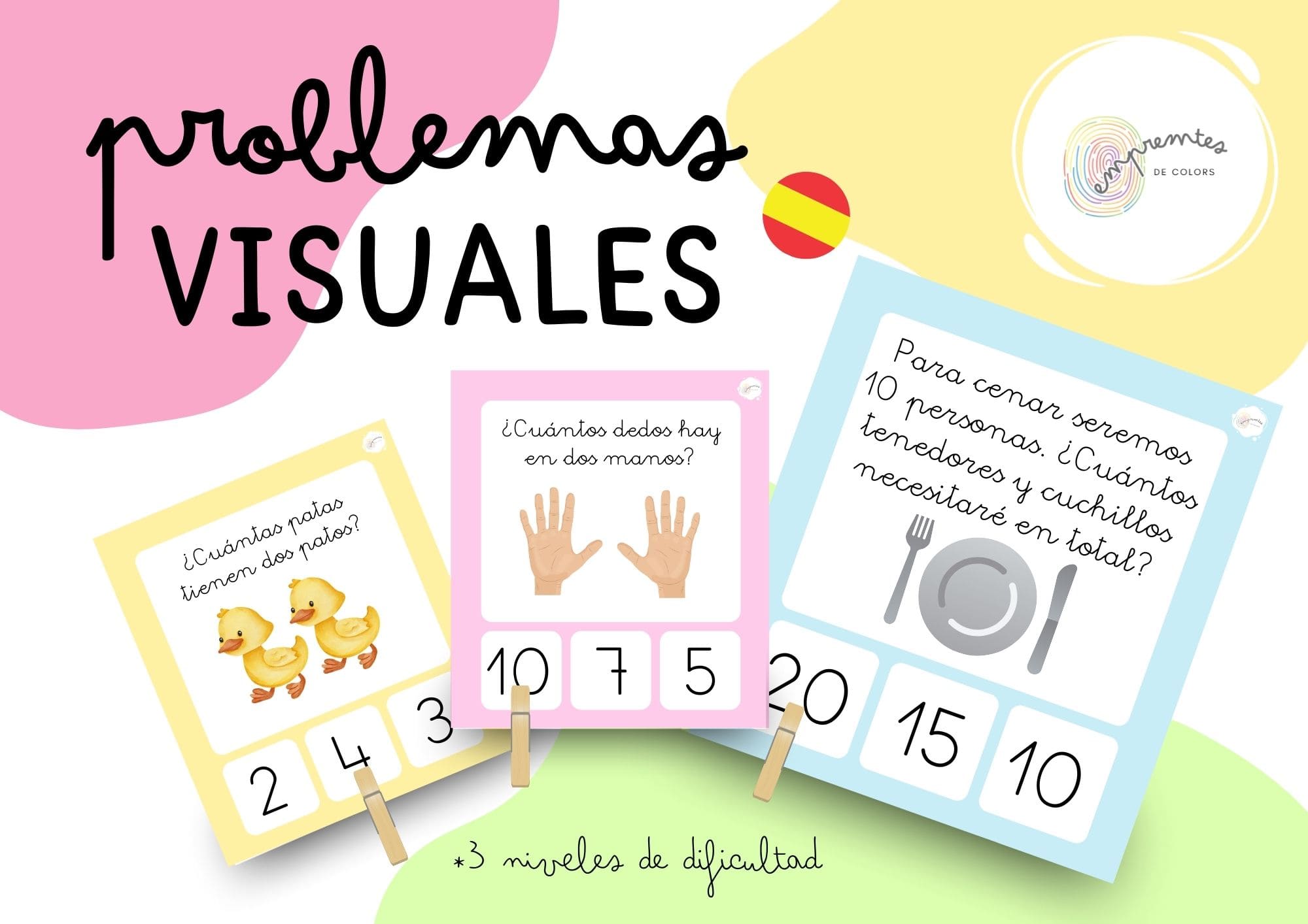 PROBLEMAS VISUALES: 3 niveles de dificultad.