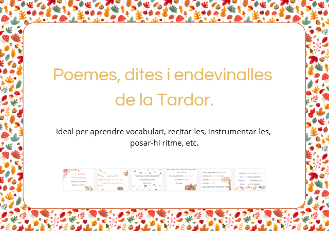 Poemes, dites i endevinalles de la Tardor
