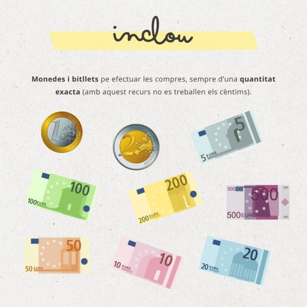 COMPREM AL.. (COMPRES SENZILLES A DIFERENTS ESTABLIMENTS; INICIACIÓ AL SISTEMA MONETARI EURO).