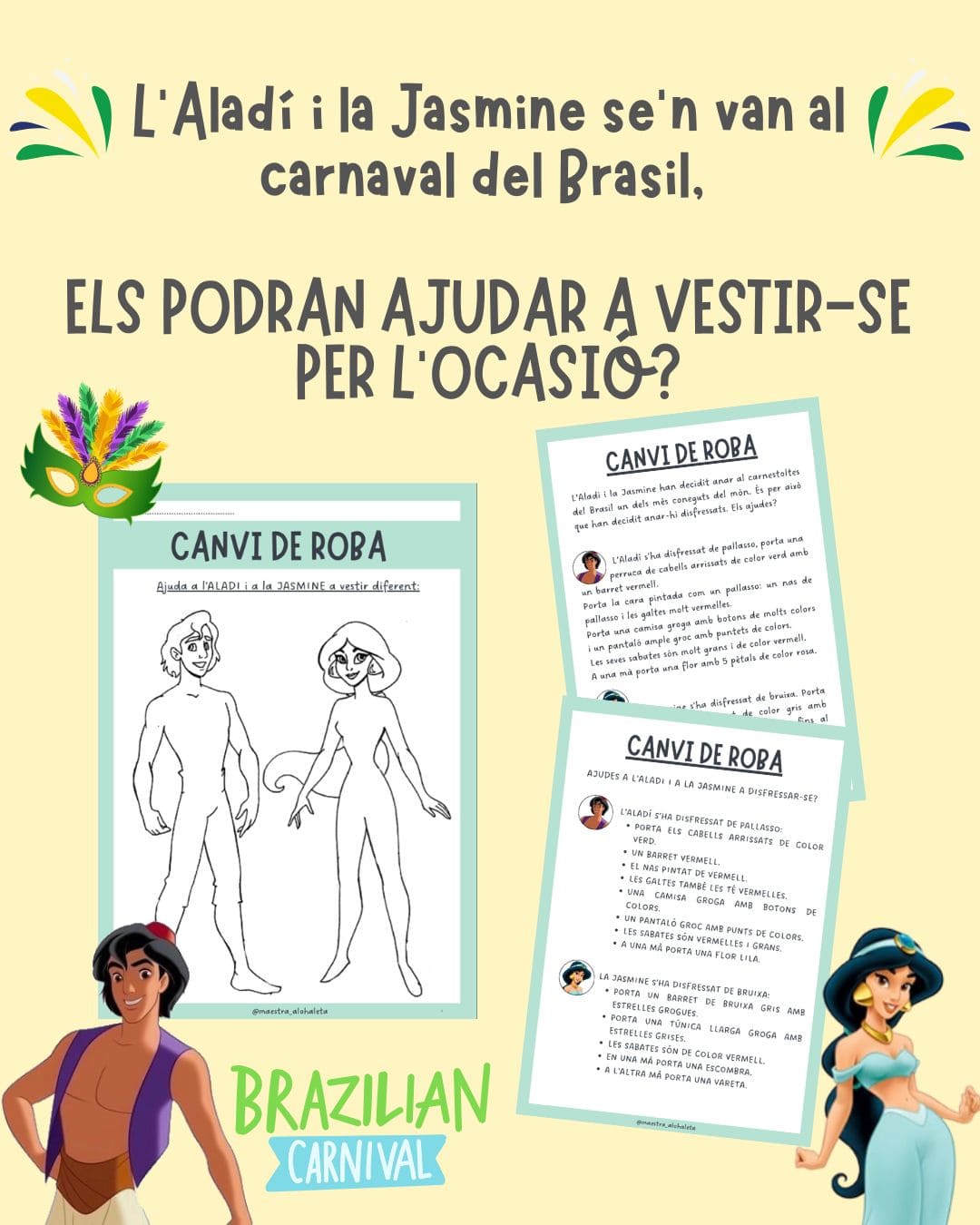 CANVI DE ROBA PERSONATGES DISNEY