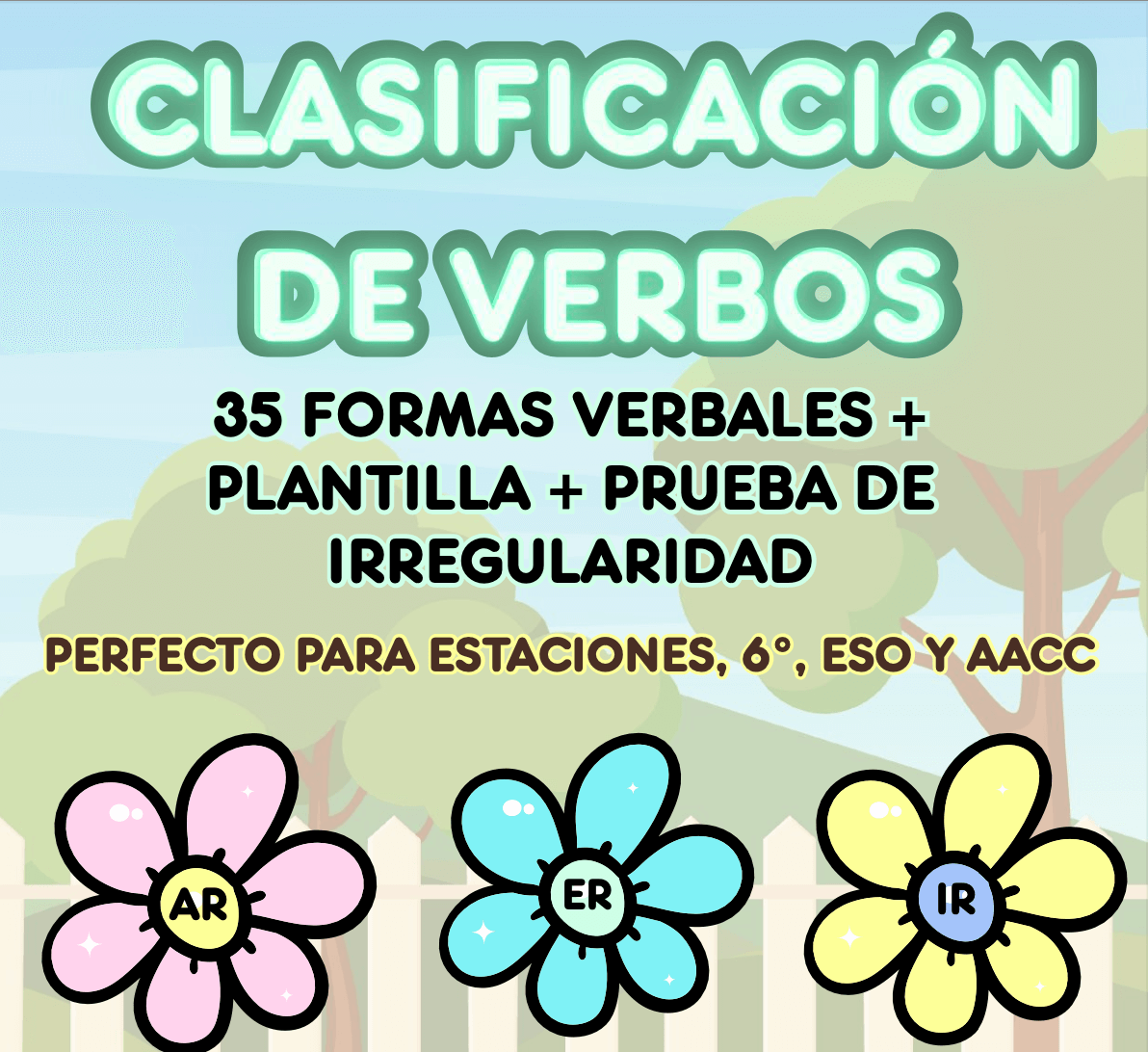 Jardín Verbal: Clasificando verbos