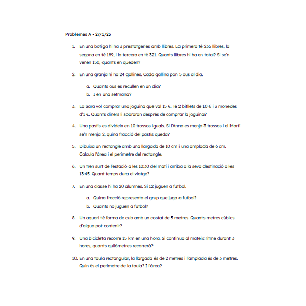 Problemes classificats 3