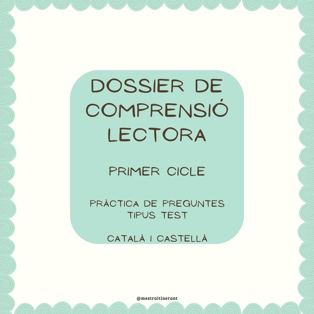 DOSIER DE COMPRENSIÓN LECTORA