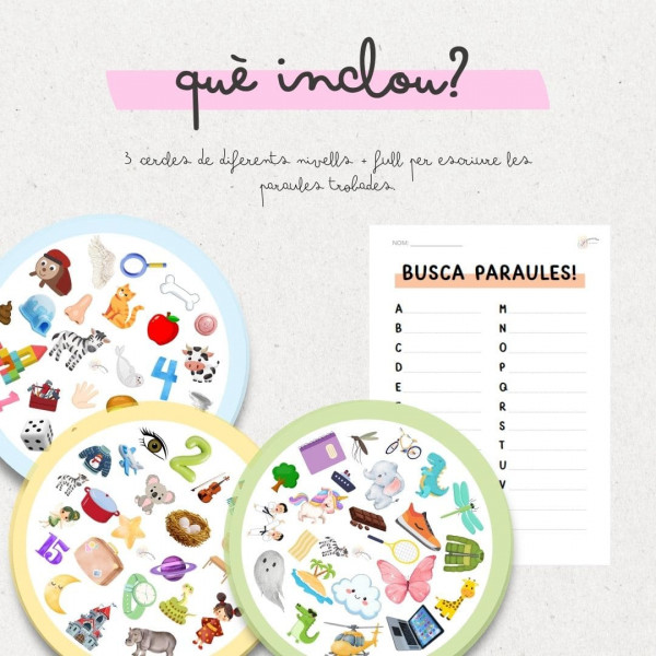 BUSCA PARAULES! EL JOC PER INICIAR-SE A L'ESCRIPTURA!